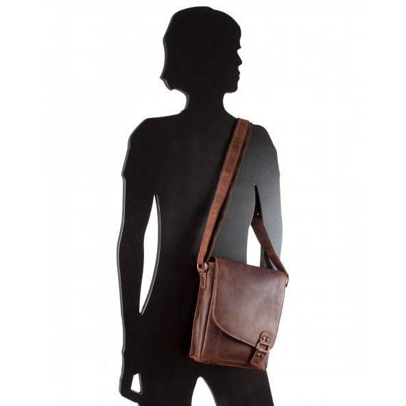 Greenwood Wax Pull-Up Leather Shoulder Bag