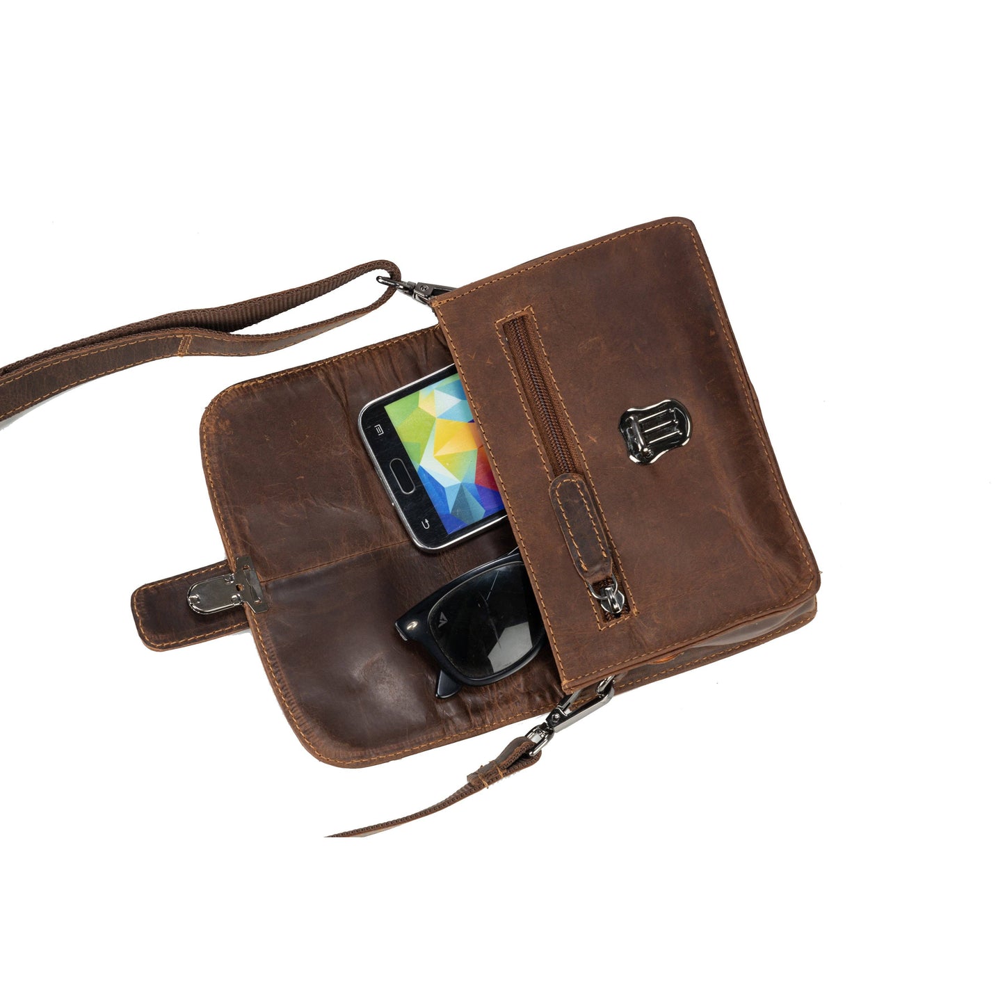 Leather Mobile Bag Sandal