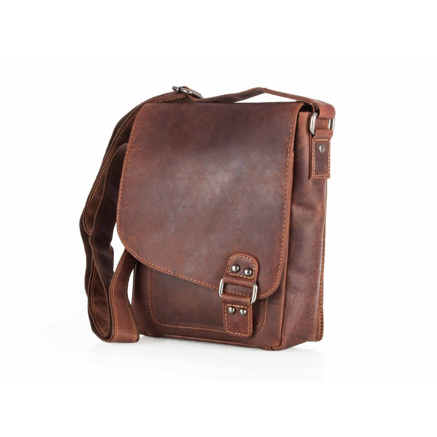 Greenwood Wax Pull-Up Leather Shoulder Bag