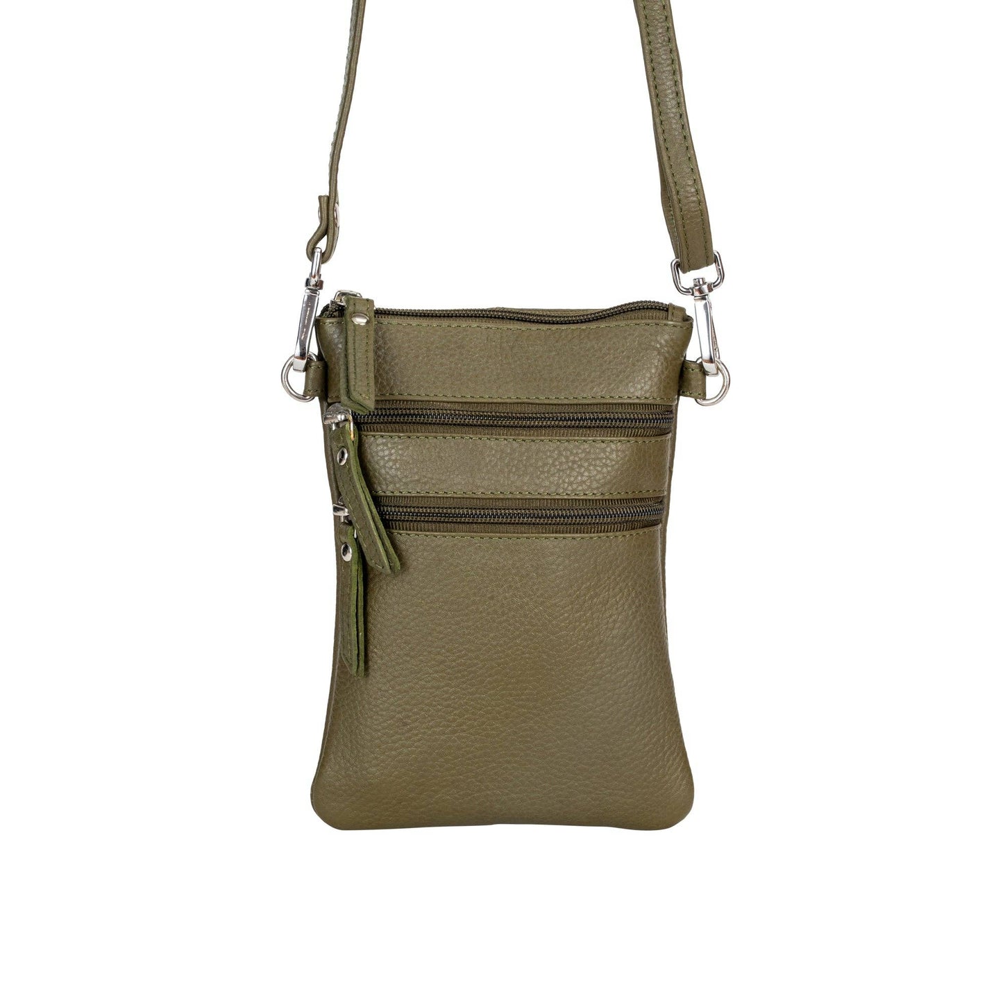 Leather Sling Bag Kempsey - Olive Green