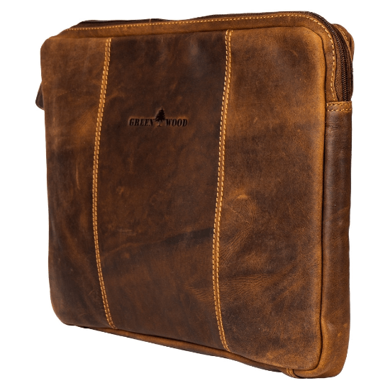 Leather Laptop Cases/Sleeve - MacBook Pro/Air 15 / 16 inch sleeve - Sandel: 16 inch MacBook