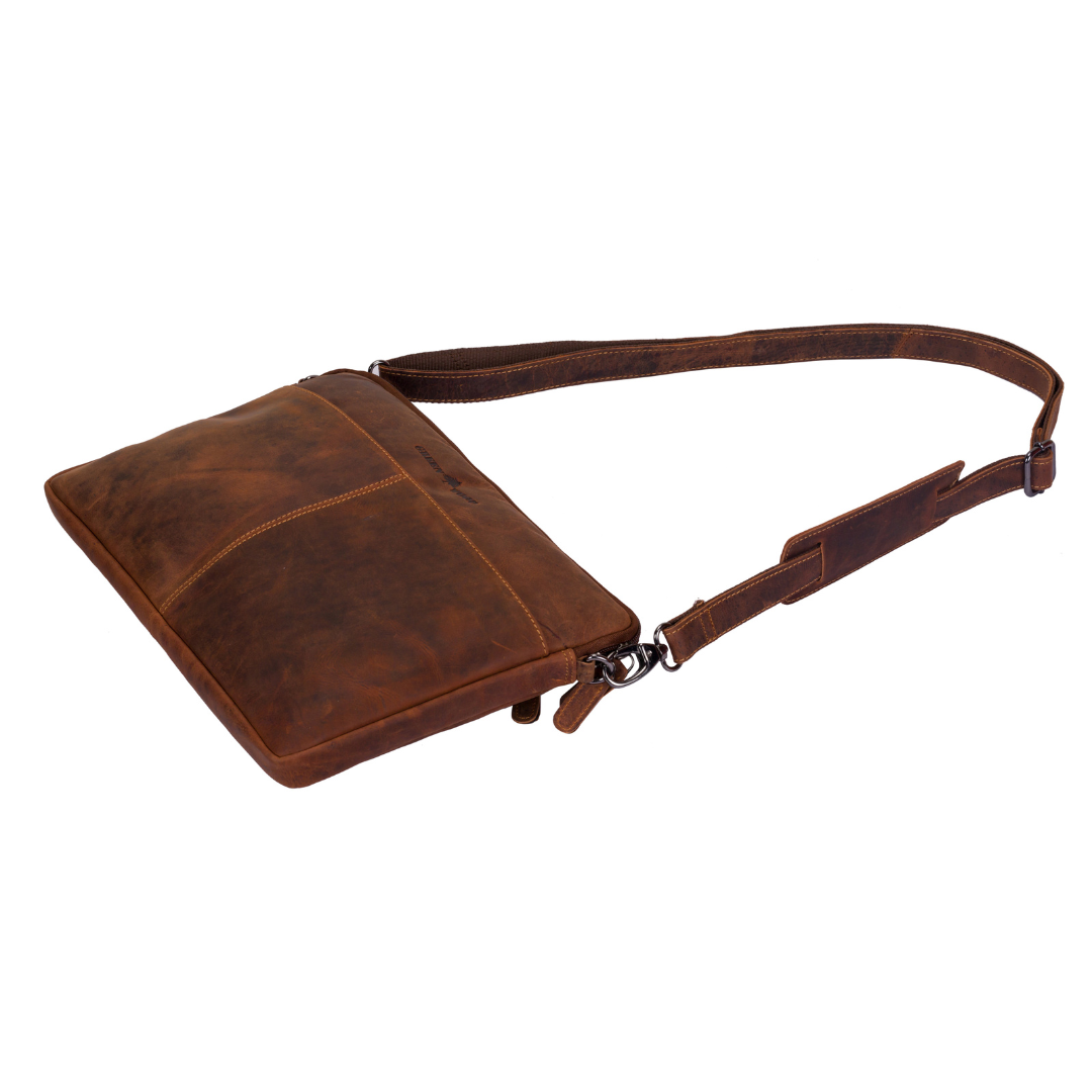 Leather Laptop Sleeve - MacBook Pro/Air 13 / 14  inch sleeve with Strap - Montreal Sandal: 13" - 14"