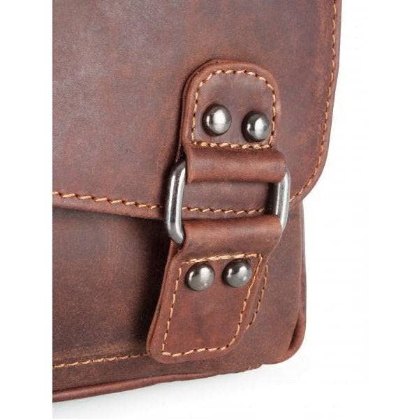 Greenwood Wax Pull-Up Leather Shoulder Bag