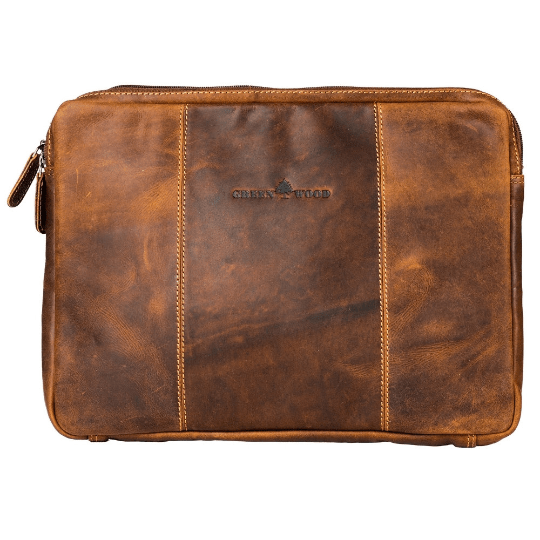 Leather Laptop Cases/Sleeve - MacBook Pro/Air 15 / 16 inch sleeve - Sandel: 16 inch MacBook