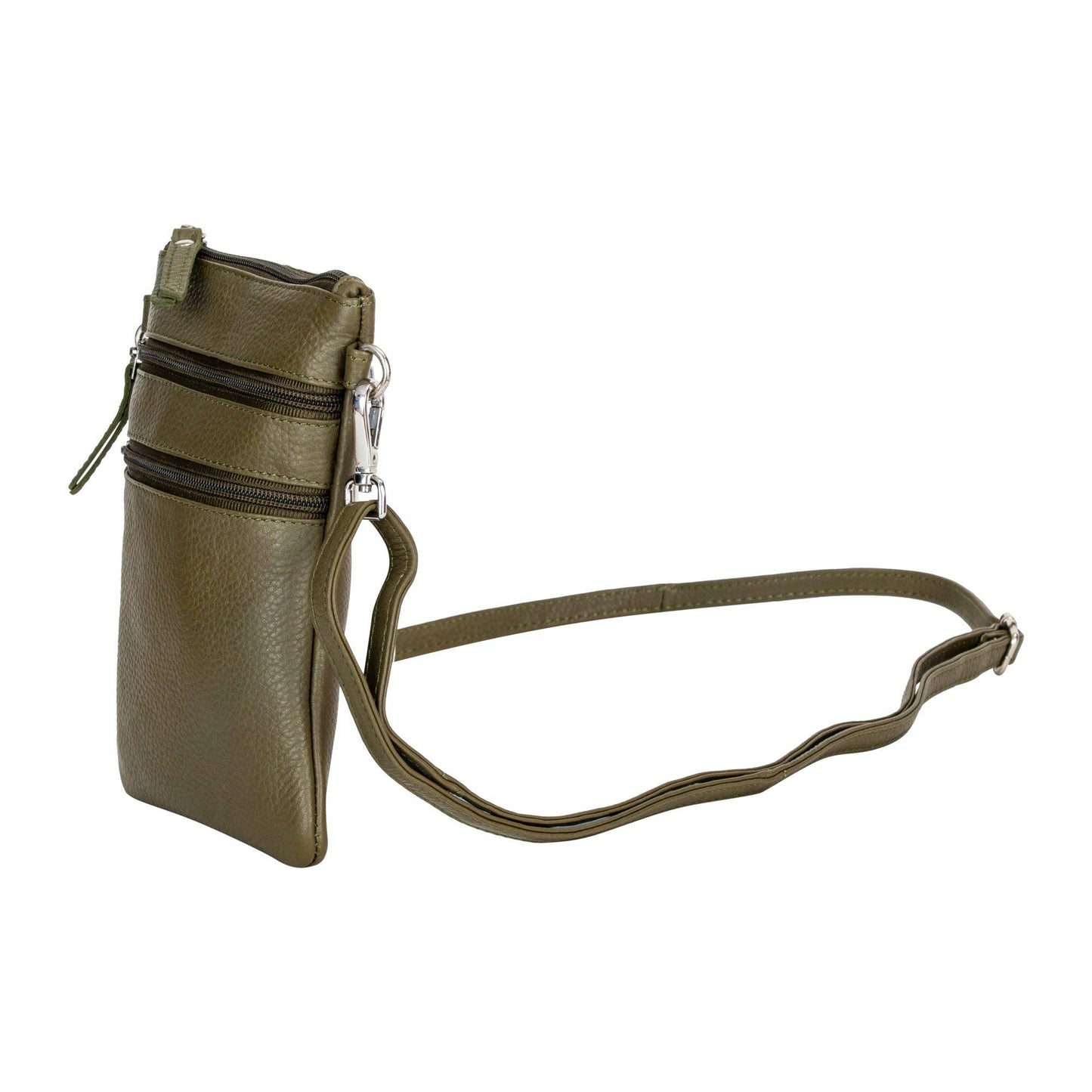 Leather Sling Bag Kempsey - Olive Green