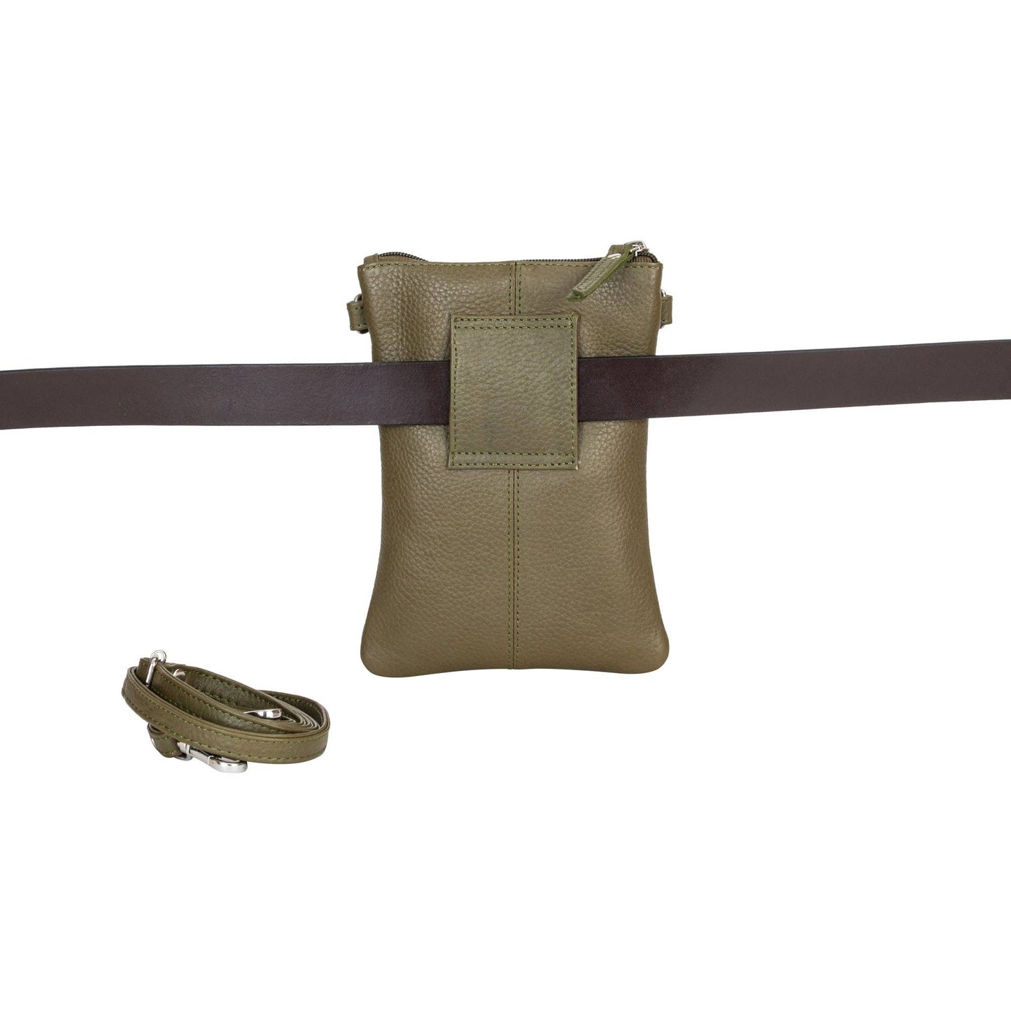 Leather Sling Bag Kempsey - Olive Green